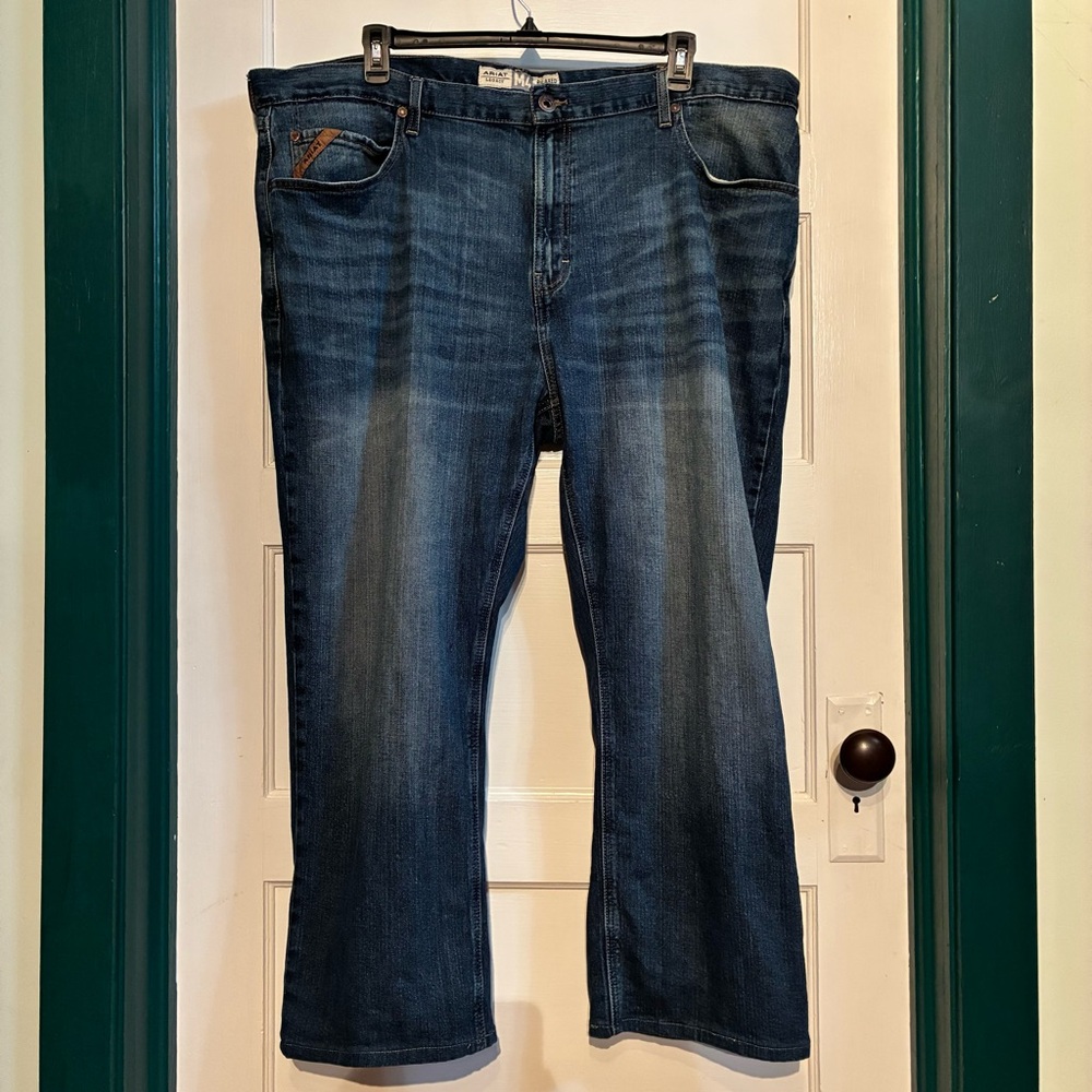 Ariat Legacy M4 Relaxed Boot Cut Men's Jeans**ALTERED**READ - Picture 6 of 16